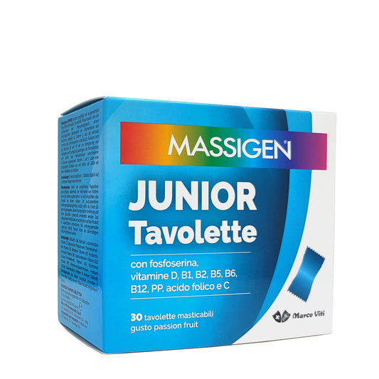 Massigen Junior Integratore Tonico Energetico, 30 Tavolette Masticabili